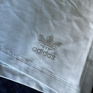 New Adidas Light Blue Shorts Size L w/ Diamond Logo Accent